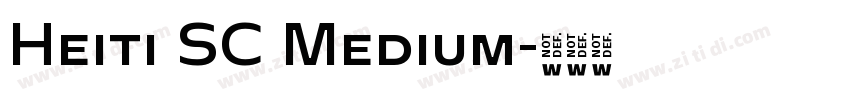 Heiti SC Medium字体转换